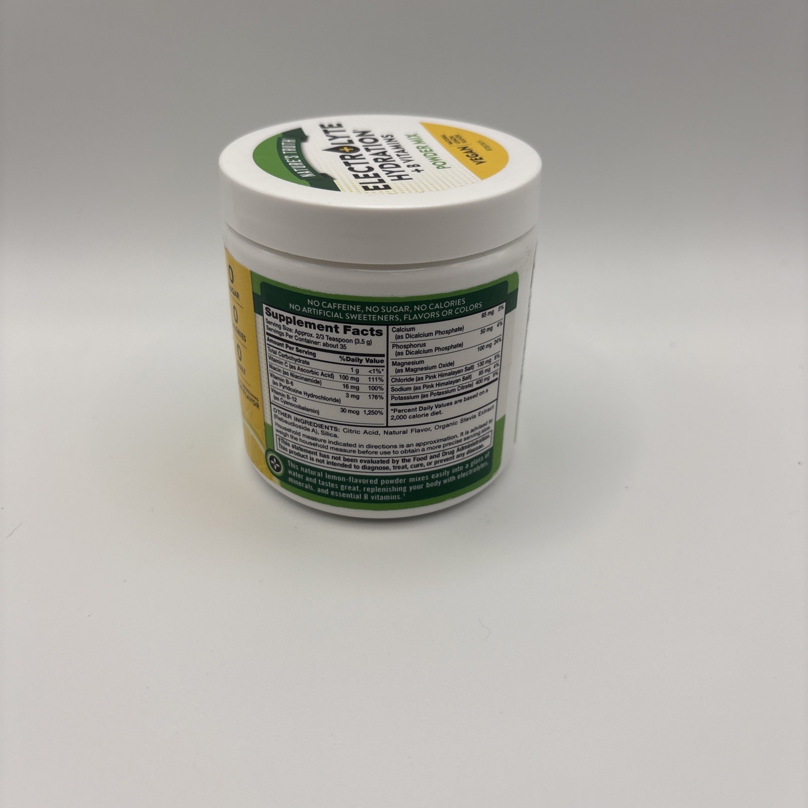 Electrolyte Hydration + B Vitamins Powder Mix Lemon 4.3 oz Exp. 02/27 New