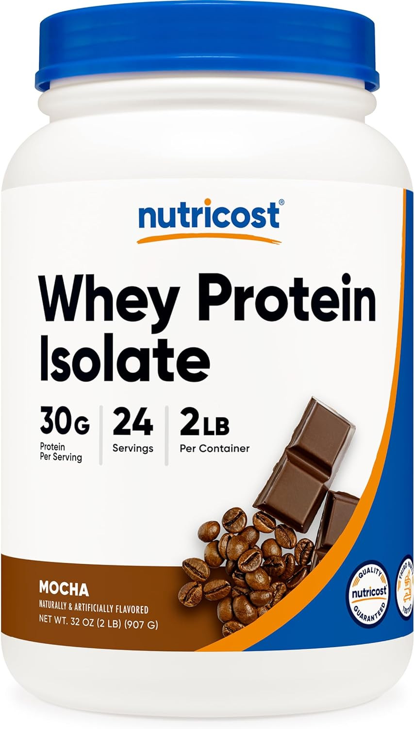 Nutricost Whey Protein Isolate, 30 Grams of Protein Per Serving, Non-GMO