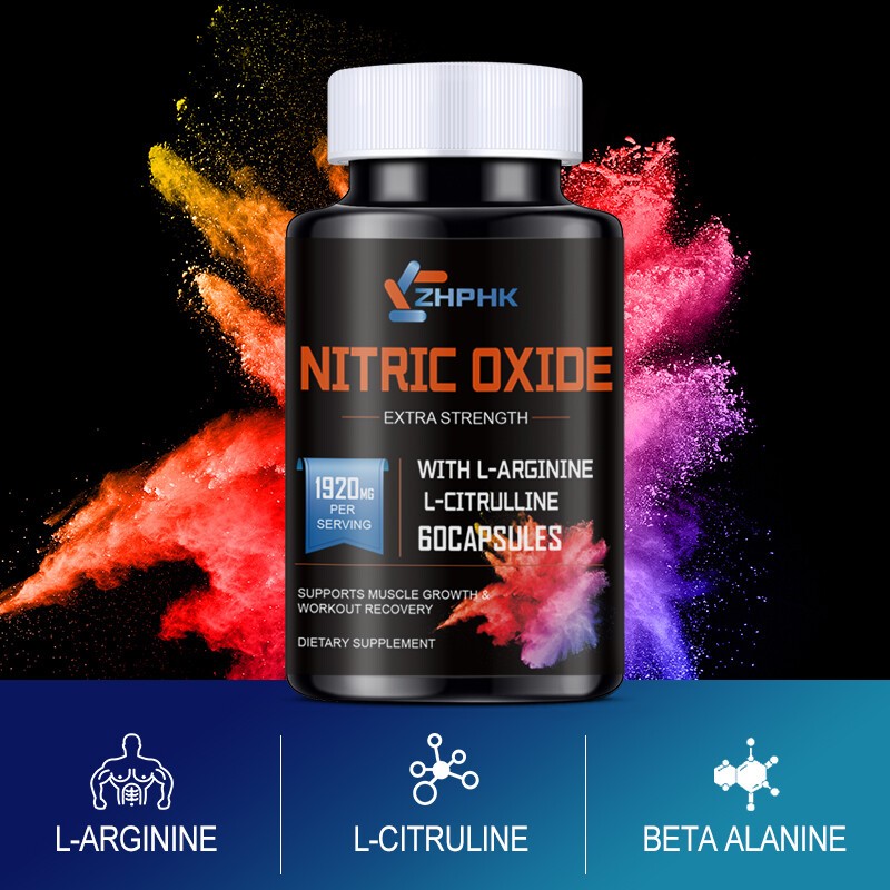 Nitric Oxide Booster Supplement w/L-Arginine 1920mg Premium Workout Muscle Pump