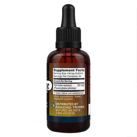 Amazing Herbs – Yohimbe Express Black Seed Liquid Extract, 1 Oz