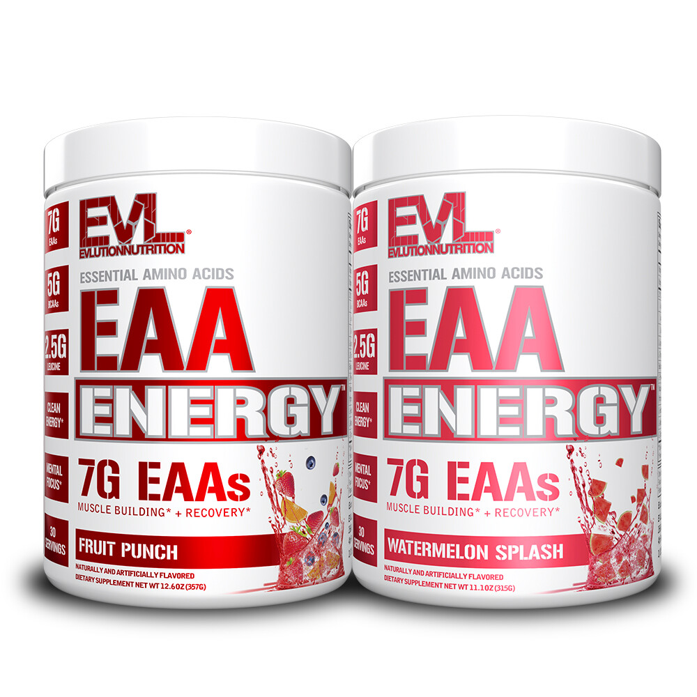 Evlution Nutrition EAA Energy – EAAs + Energy – 30 Servings – All Flavors