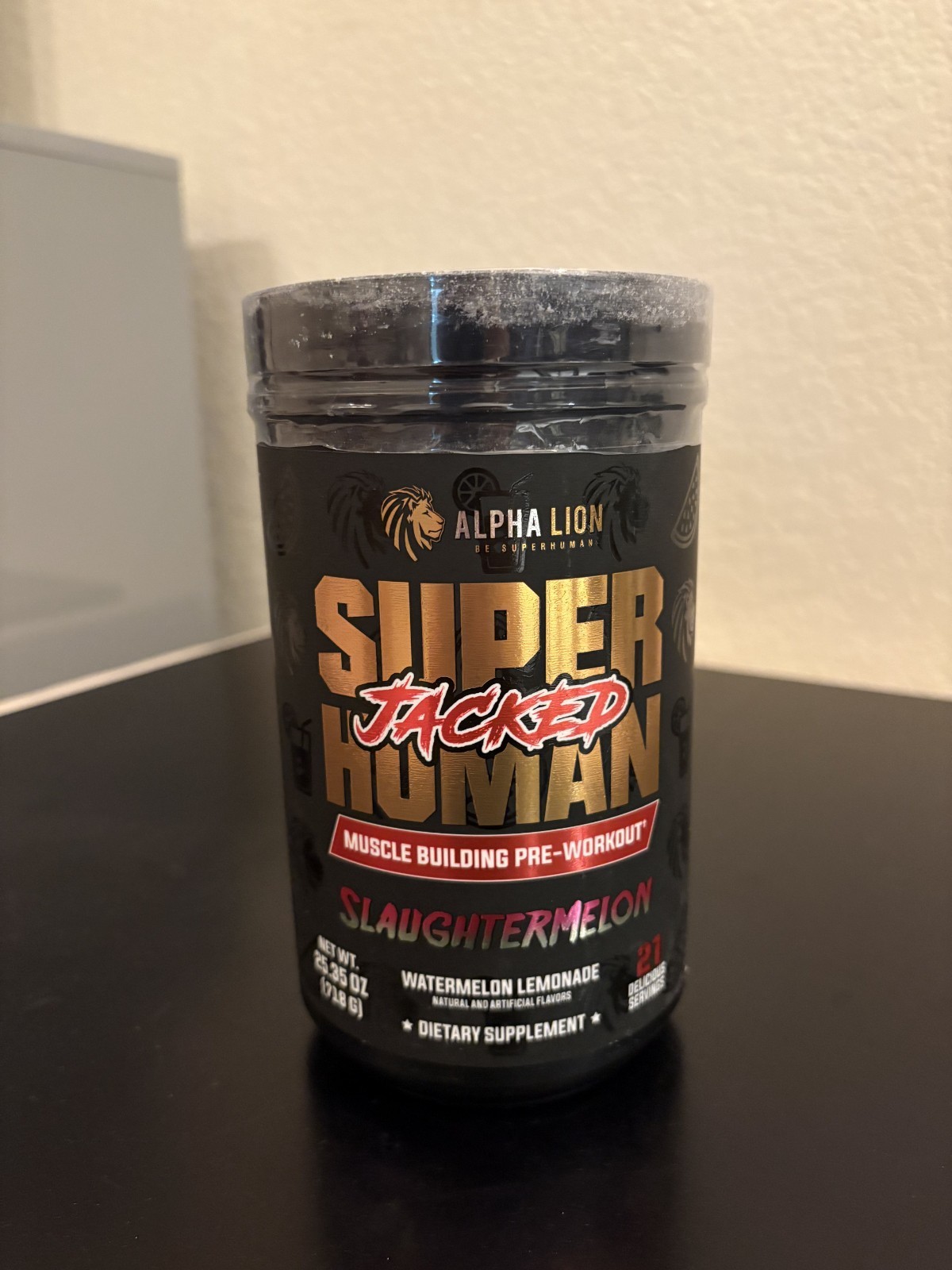 Alpha Lion Super Human Slaughtermelon Pre-Workout 25.35oz New EXP 02/2027