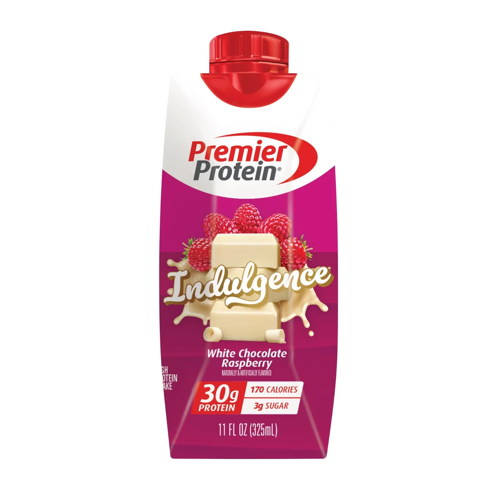 Premier Protein Indulgence Protein Shake, White Chocolate Raspberry, 30g 12 Ct