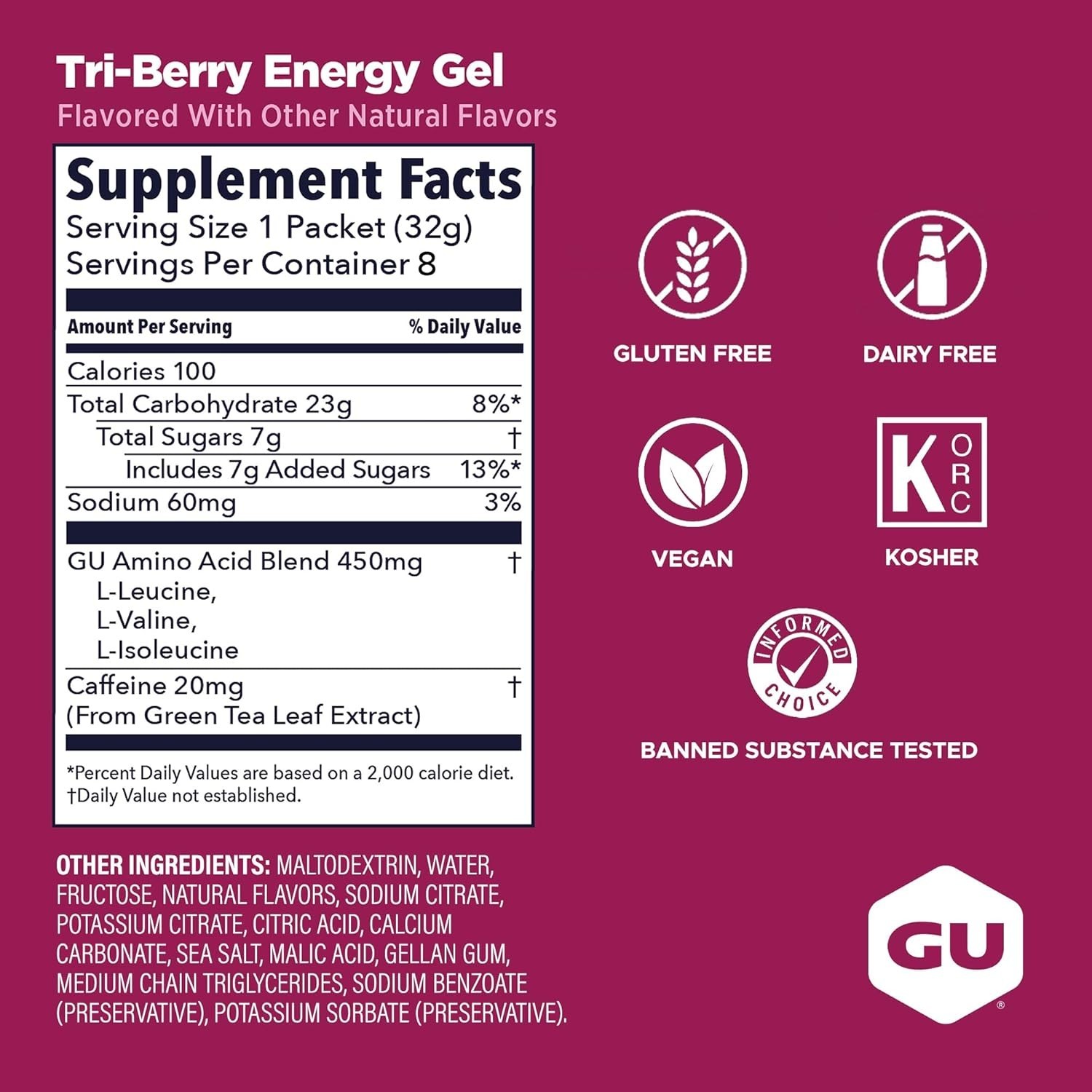 Sports Nutrition Energy Gel Trio – , 8 Pack, Perfect for Workouts