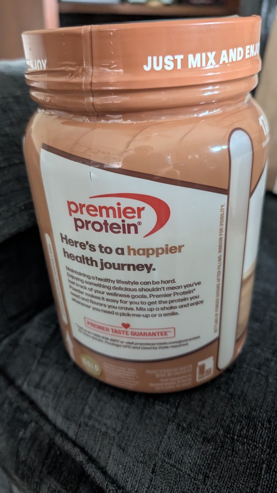 Premier Protein Powder, Café Latte, 30g Protein, 95mg Caffeine ,(17 Servings)