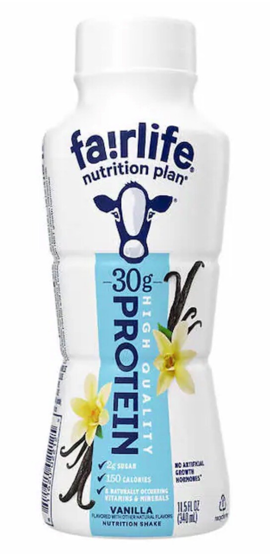 Fairlife Nutrition Plan Vanilla (11.5 fl., oz. 18pk) – BONUS 6 BOTTLES