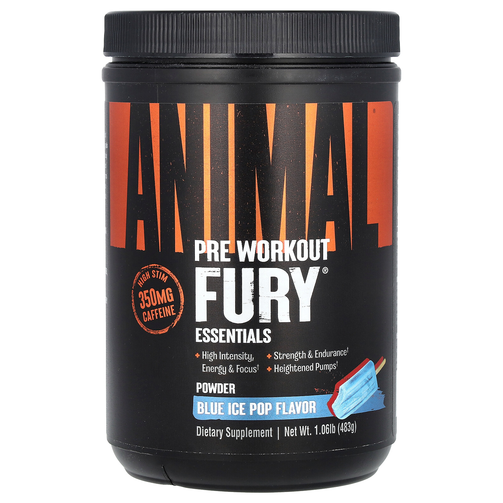 Fury, Preworkout Formula, Blue Ice Pop, 1.07 lbs (483 g)
