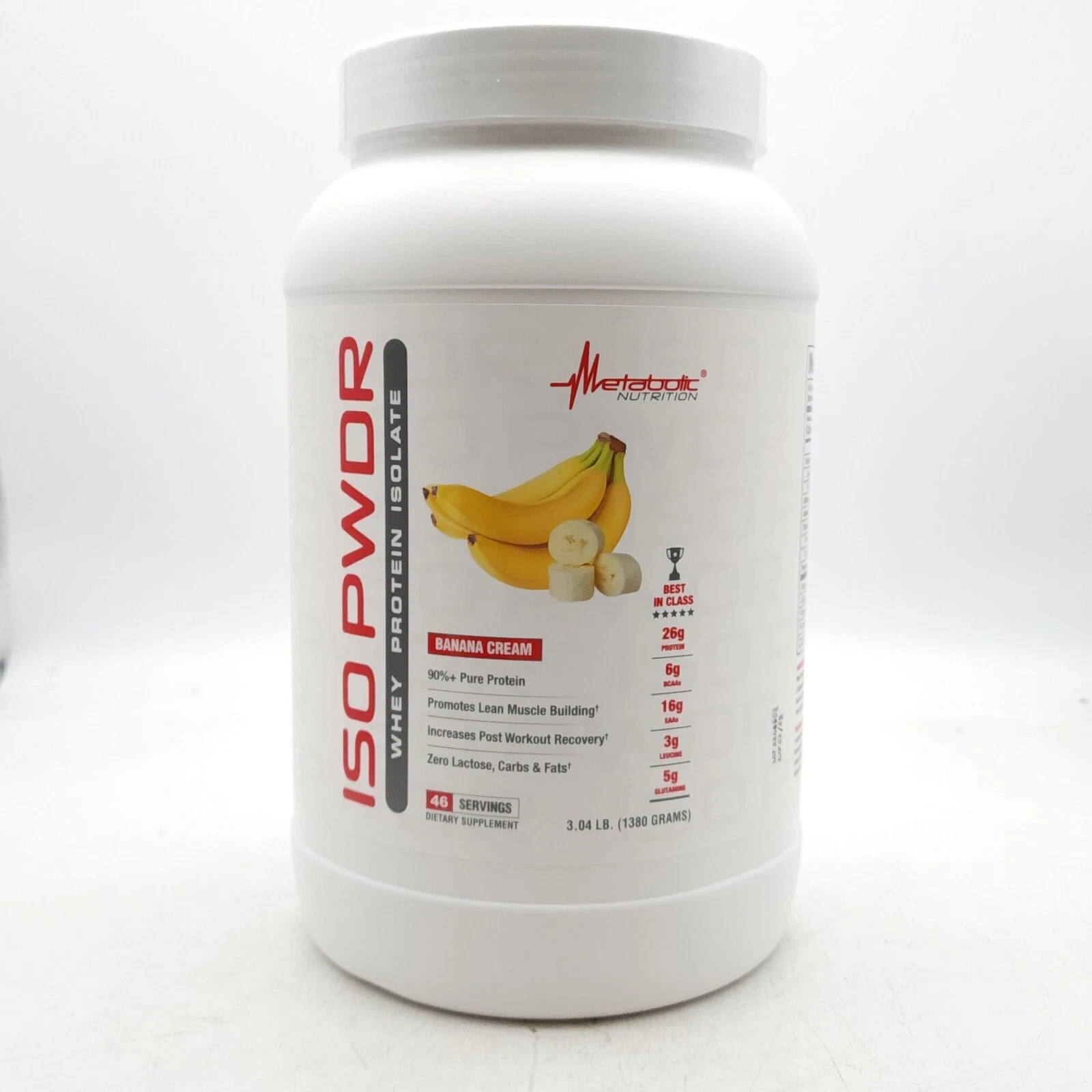 Metabolic Nutrition ISO PWDR Whey Isolate Protein Pick Flavor 3.04lbs
