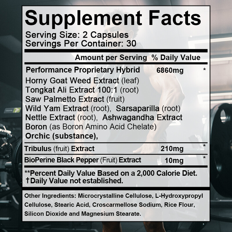 Nitric Oxide Pre-Workout + Test OST Booster, Multivitamin for Men