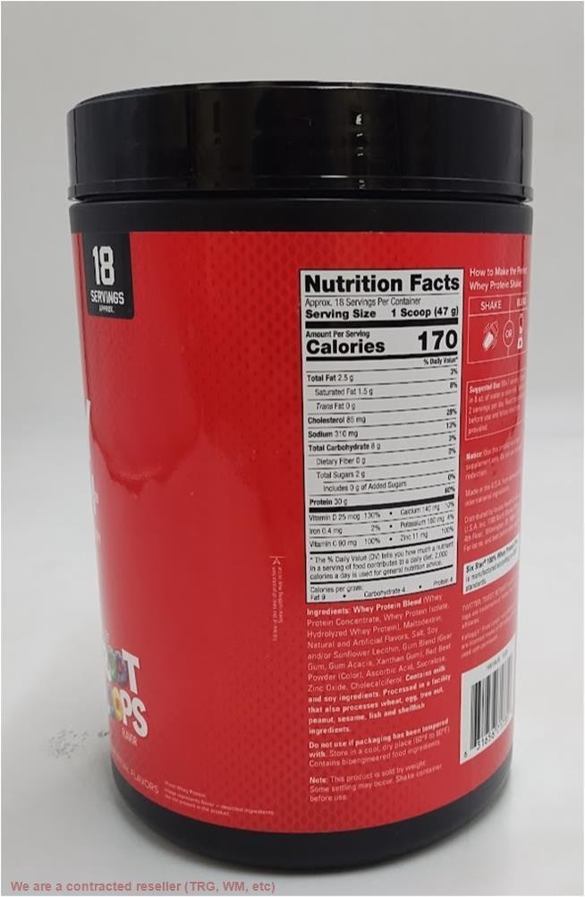 Six Star 100% Whey Protein Plus Froot Loops Powder EXP 11/2027