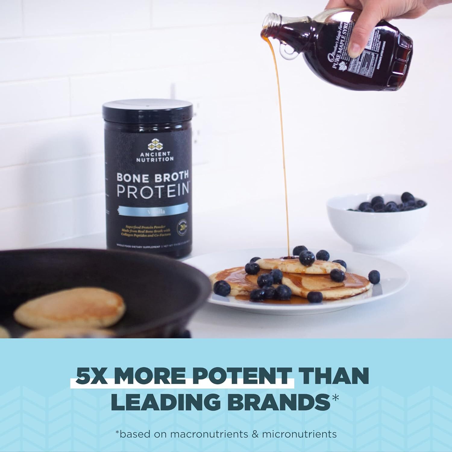 Ancient Nutrition Bone Broth Protein Powder Vanilla 17.4 Oz