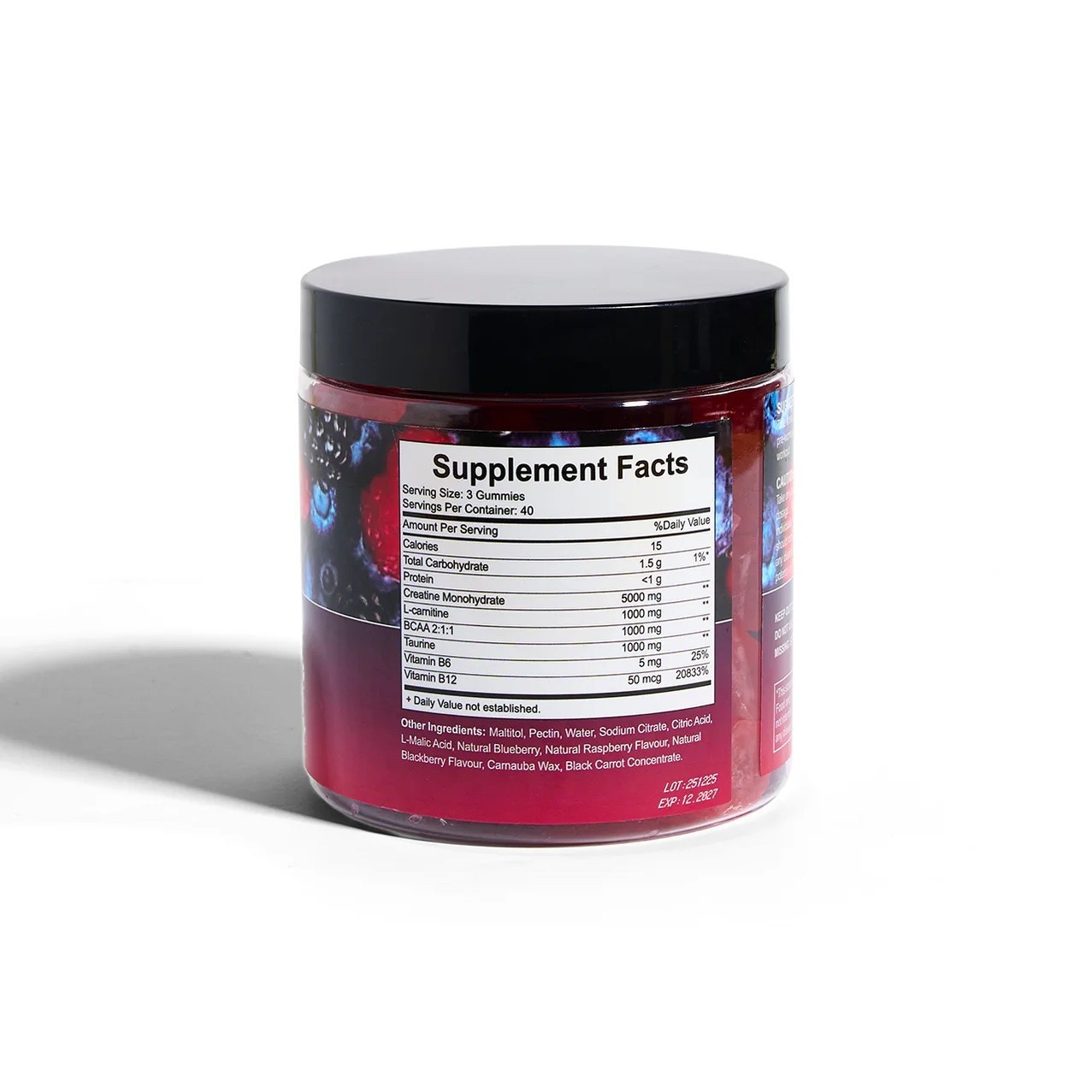 3-PACK ~ Perfectfit365 Creatine Monohydrate Gummies 8000 MG. Sugar Free NEW