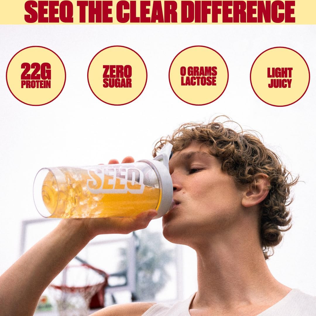Clear Whey Isolate Protein Powder, Strawberry Lemonade – 22 Servings, 22G Pro…