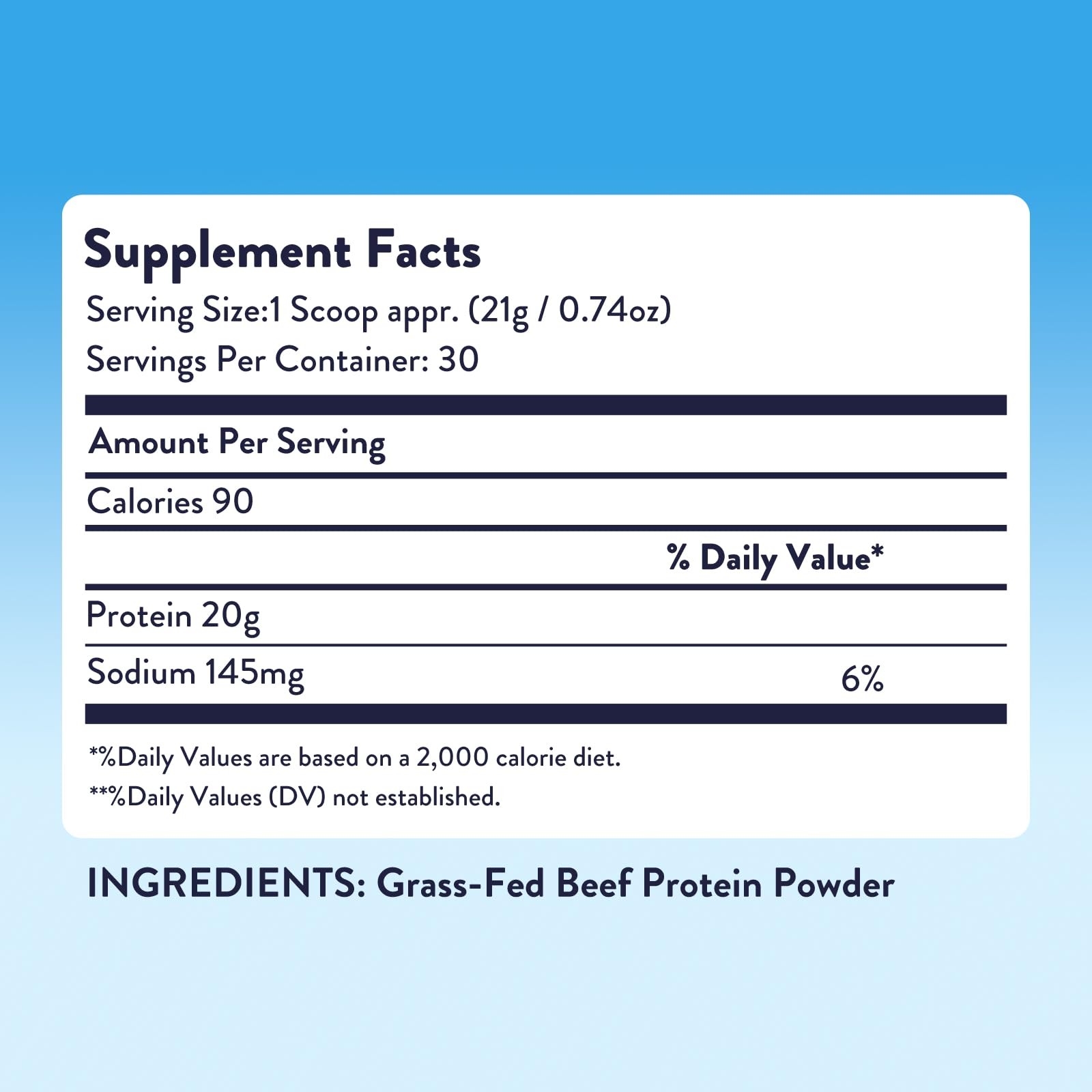 Equip Foods Prime Protein Powder Grass Fed Beef Protein 30 Servings, Unflavored.