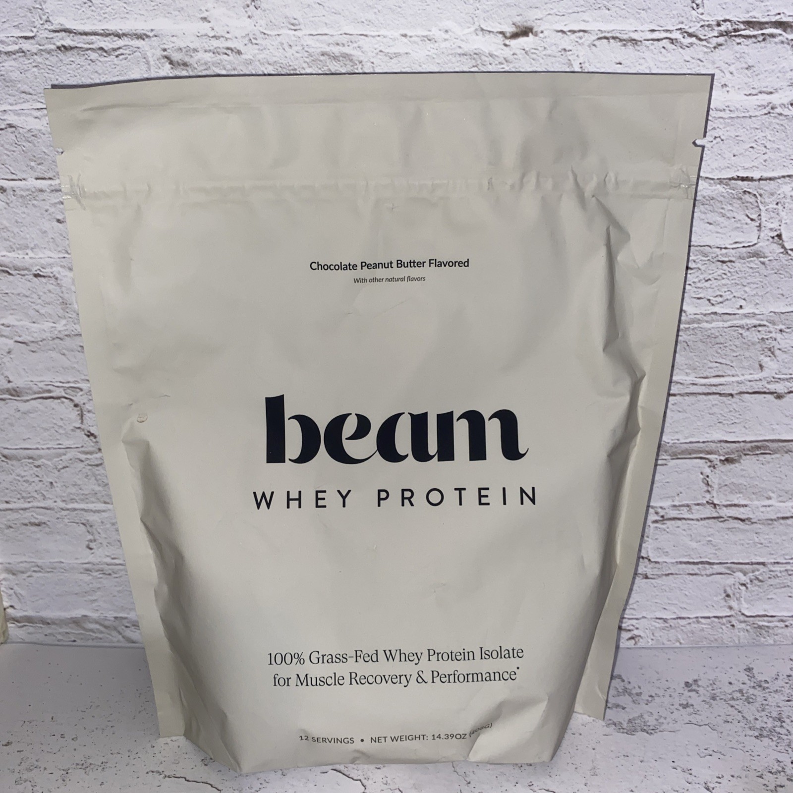 Beam Whey Protein Chocolate Peanut Butter Flavored 12 Servings, free shipping