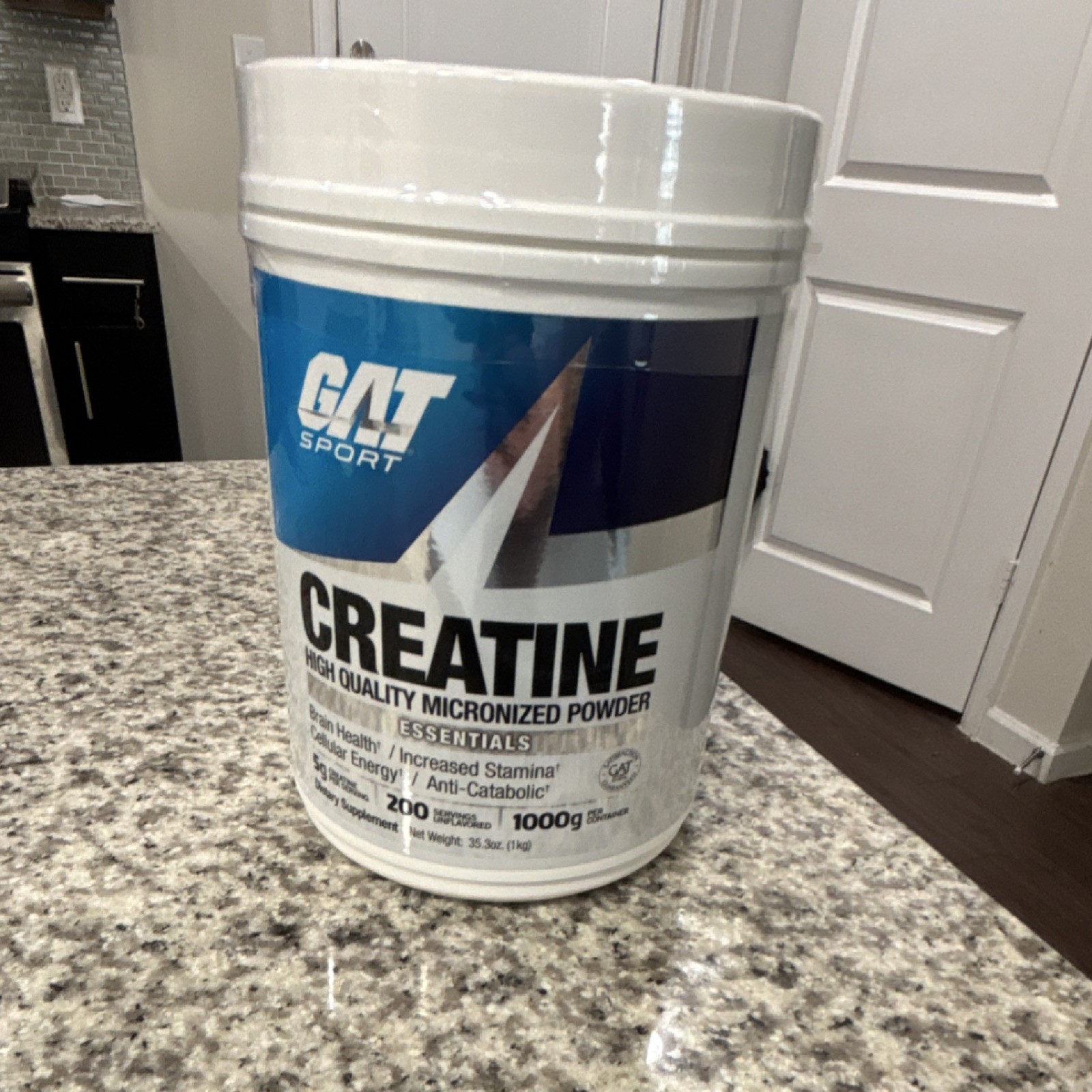 GAT Sport Micronized Creatine Monohydrate Powder Unflavored 1kg 200 Serv