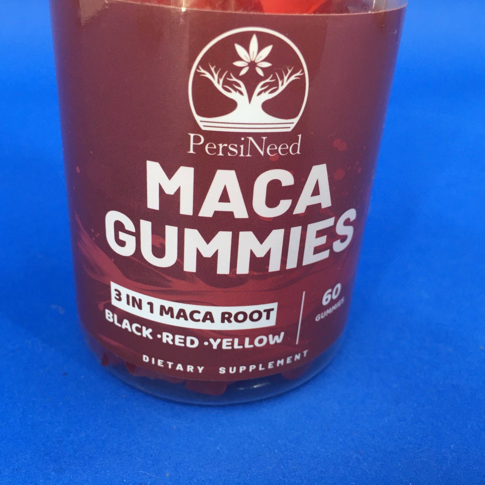 PersiNeed Maca Gummies 3-in-1 Maca Root Black Red Yellow 60 Gummies