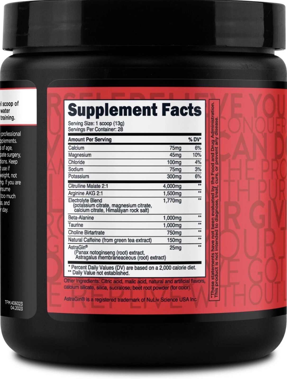 TransformHQ Pre-Workout (Rainbow Splash) 28 Servings-Perform -Gluten Free 06/28