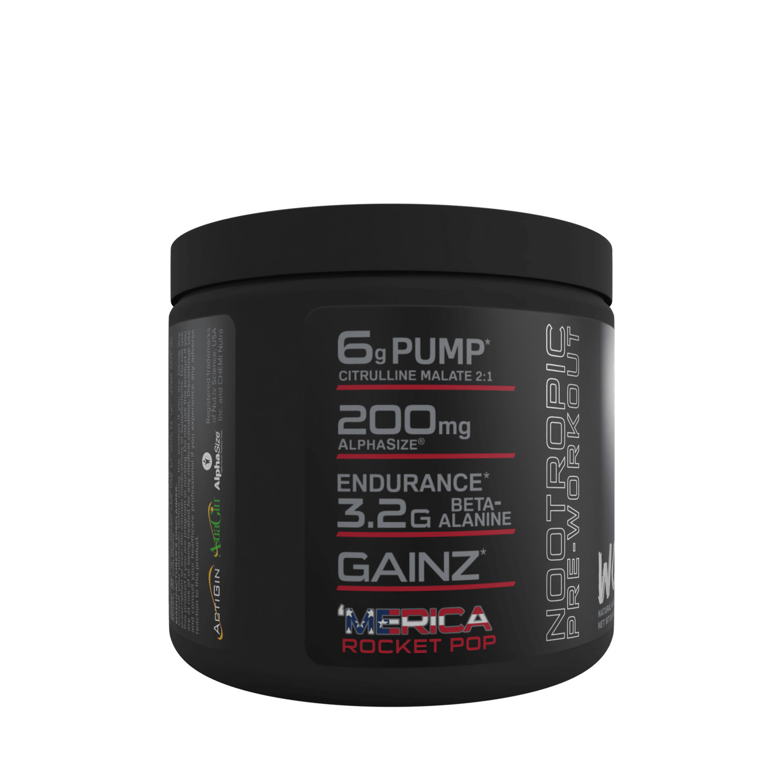 Bucked Up Woke AF Pre-Workout Powder, Increased Energy, Miami, 333mg Caffeine