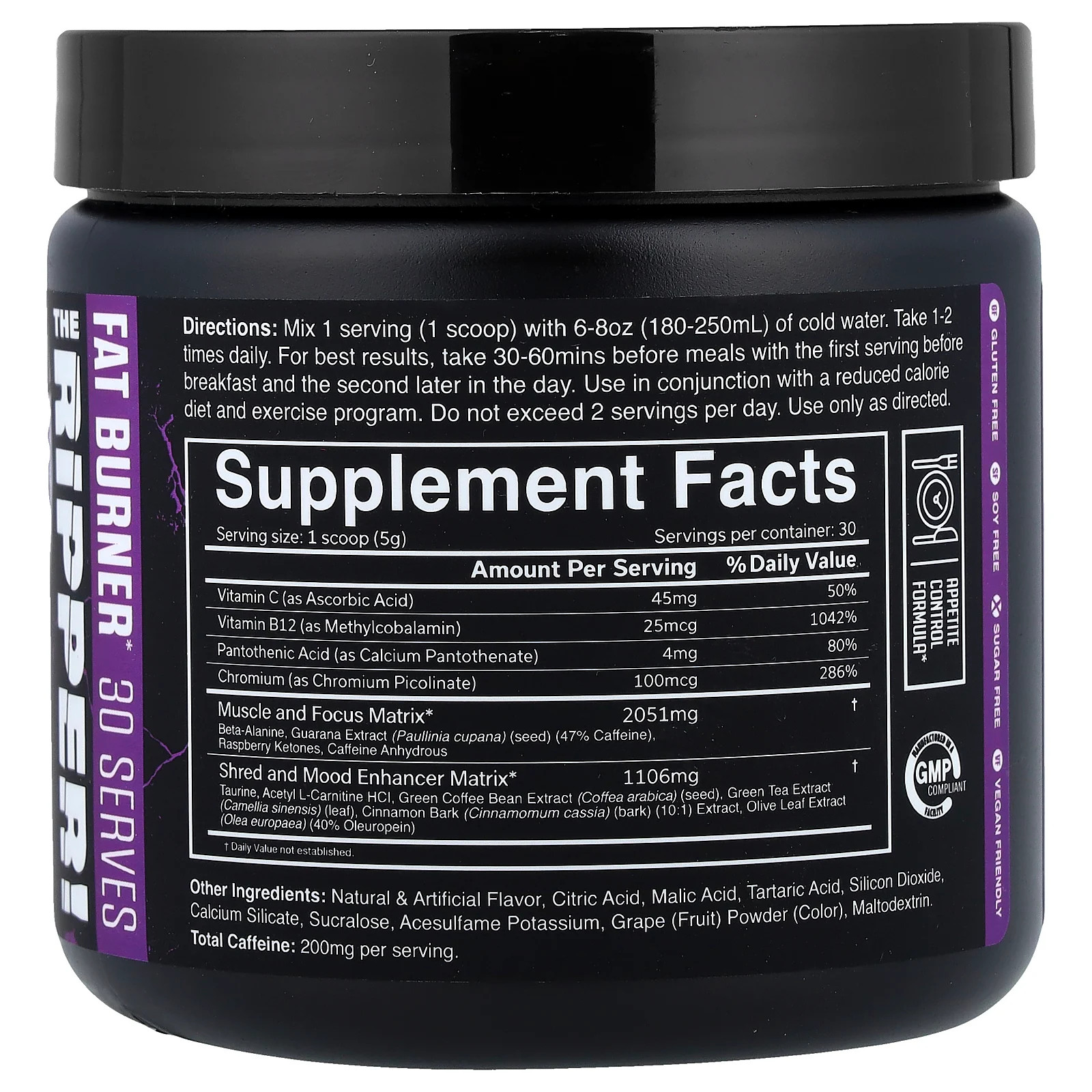The Ripper! Fat Burner, Dark Grape, 5.3 oz ( 150 g)