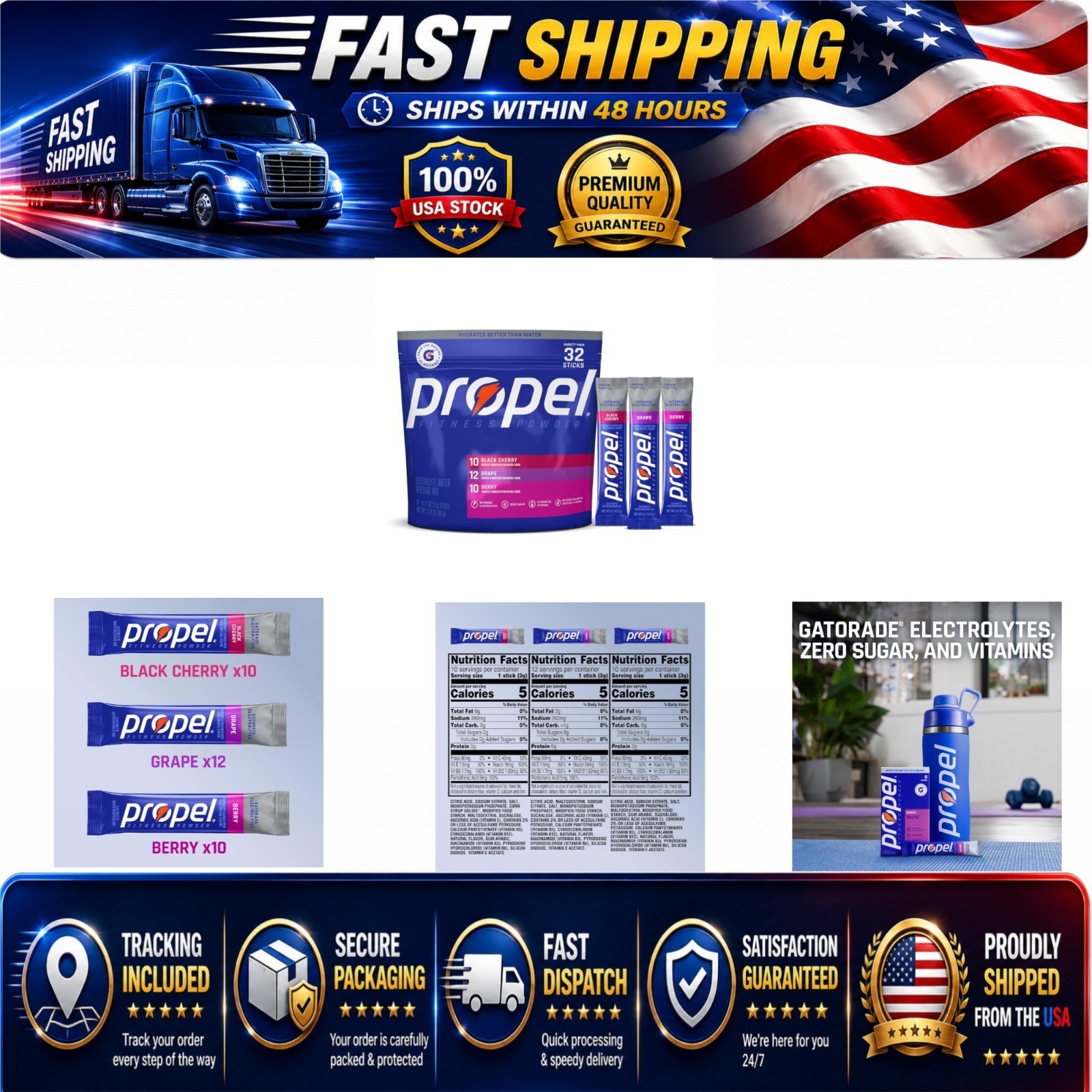 Electrolyte Powder Drink Mix Variety Pack – Zero Sugar Hydration