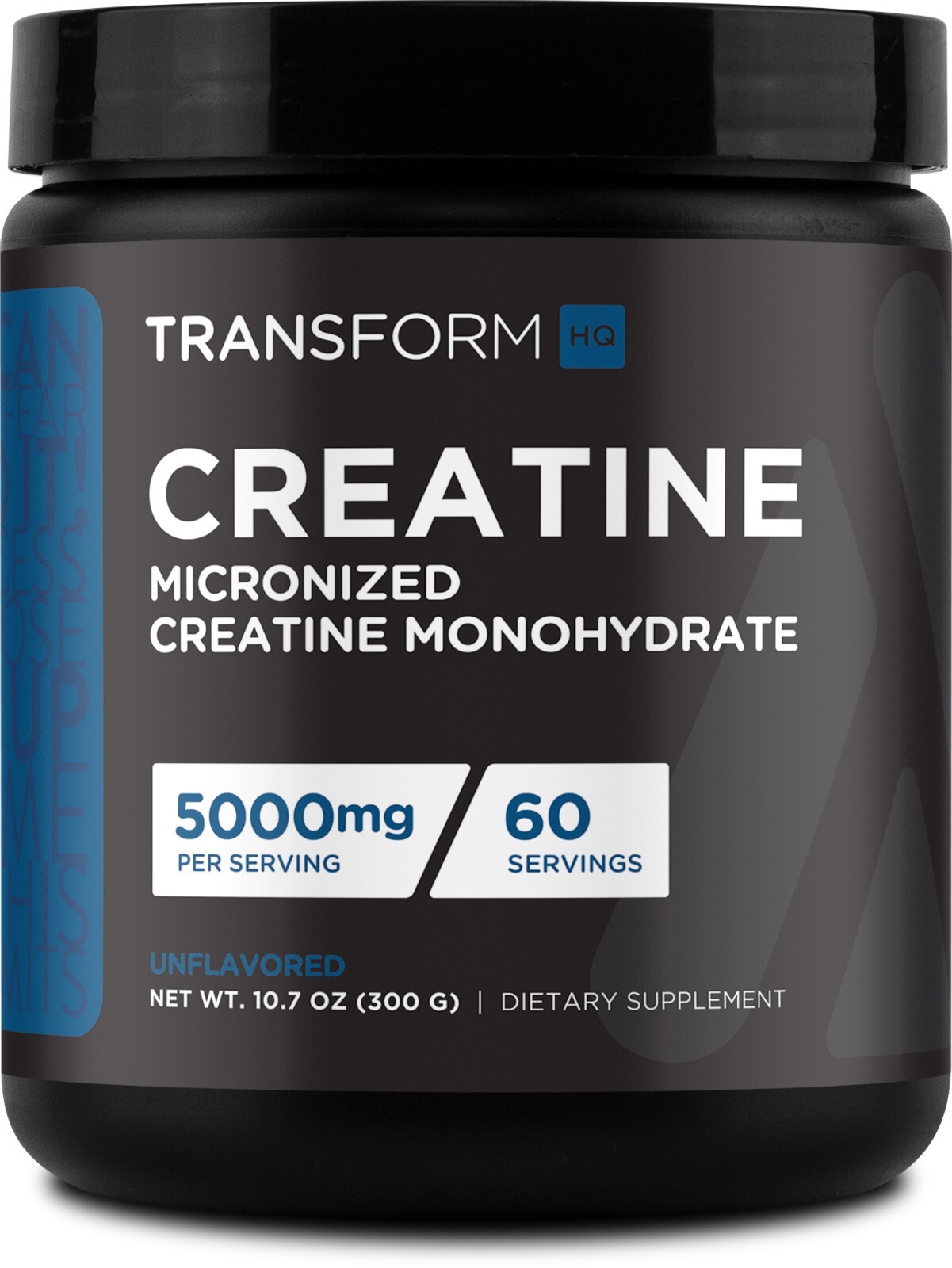 TransformHQ Creatine Monohydrate Powder (5000mg) Unflavored – 60 Servings