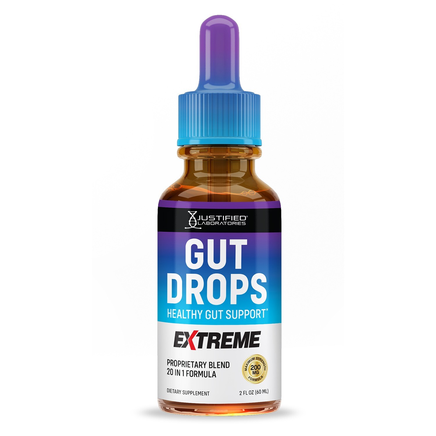 Gut Drops Extreme 200MG Healthy Gut Support 20-in-1 Proprietary Blend 5 Pack