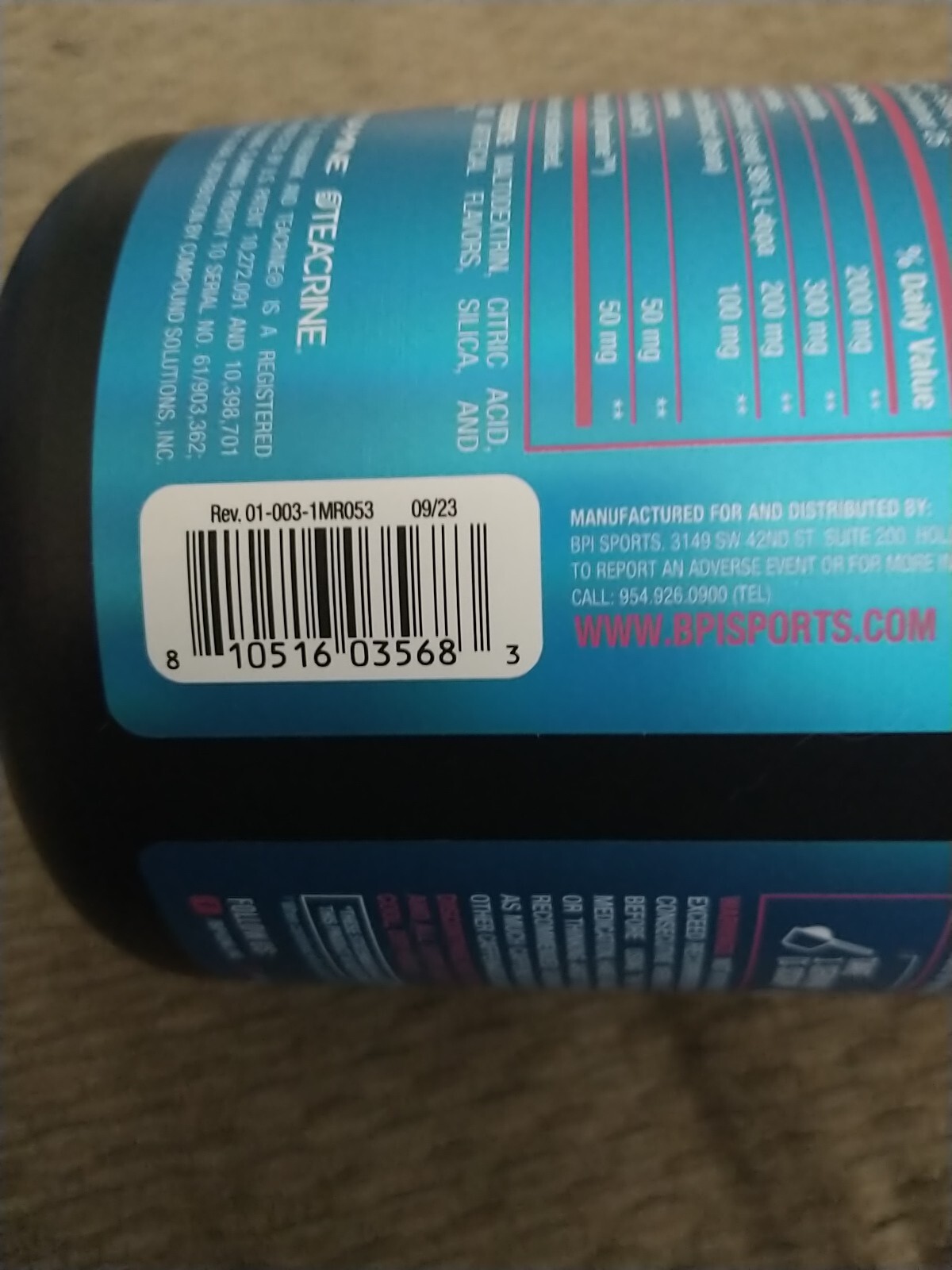 BPI Sports 1MR Pre-Workout Powder, Berry Swole Flavor,Exp 10/2026, New, Sealed