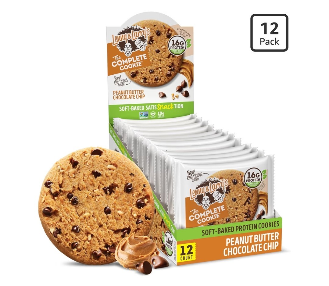Case of 12 Lenny and Larry’s The Complete Cookie Peanut Butter Chocolate Chip