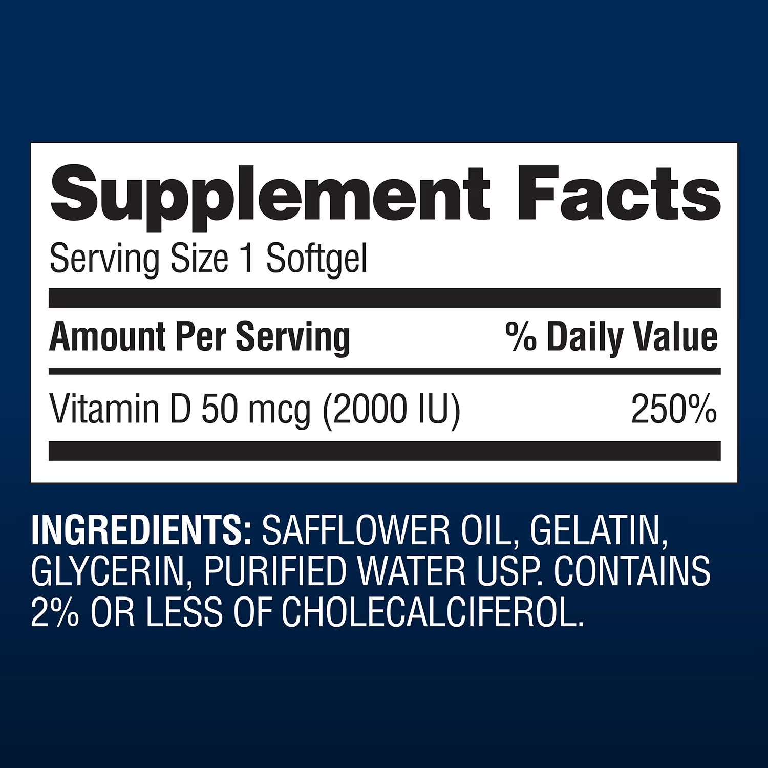 Member’s Mark Vitamin D3, 50 mcg, 400 ct.