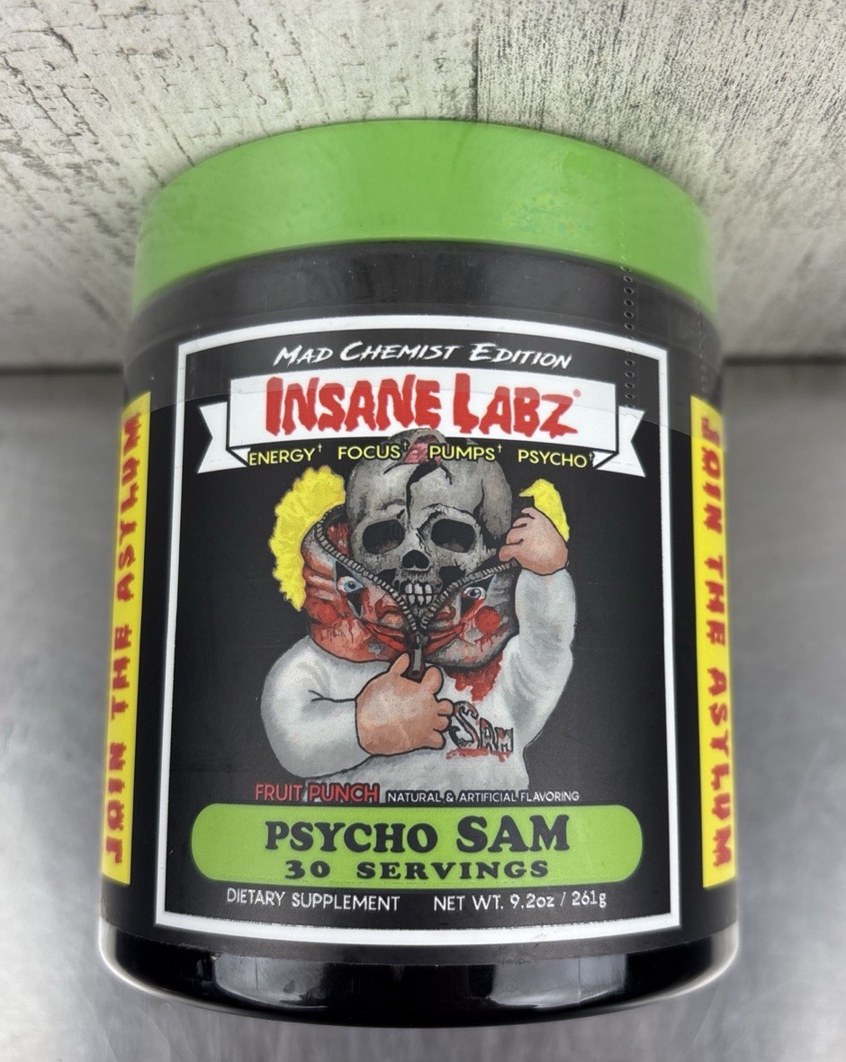 Insane Labz Psycho Sam Pre Workout – Fruit punch 30 Servings