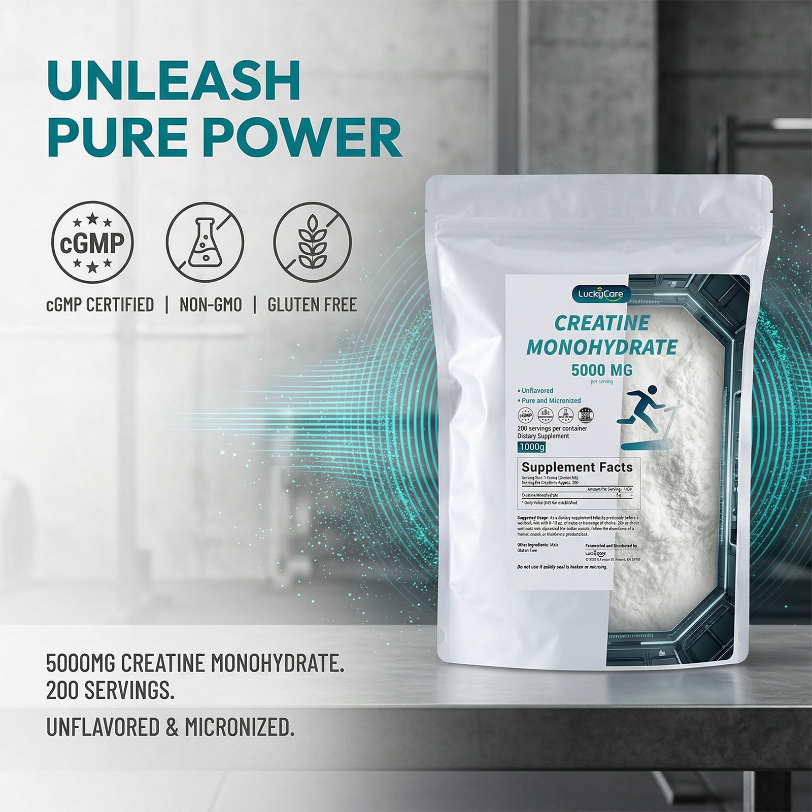 2.2~11LB Pure Creatine Monohydrate Powder 5000mg Per Serving Micronized Creatine