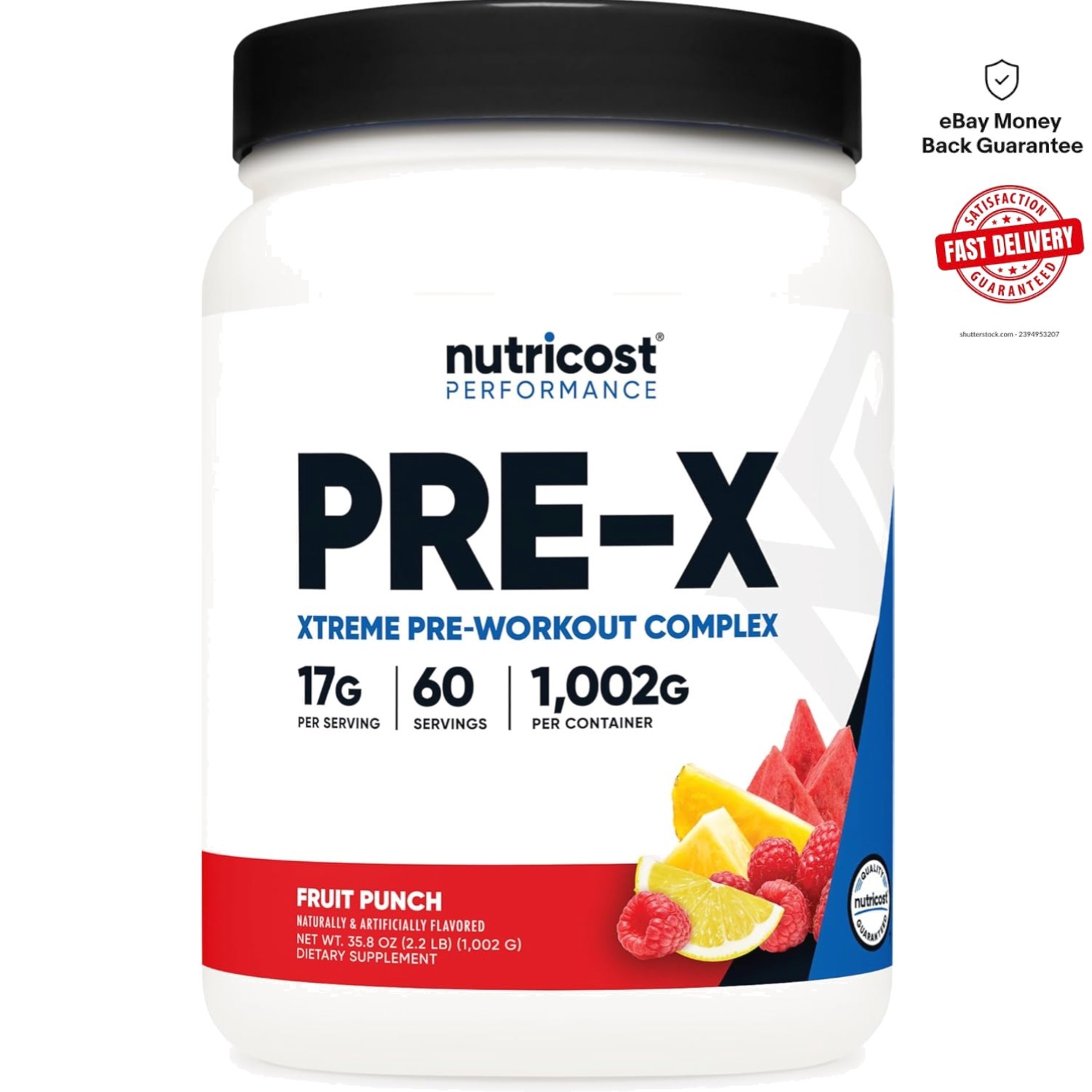 L-Citrulline & Taurine Infused Pre-Workout Powder – 60 Servings of Fruit Punch