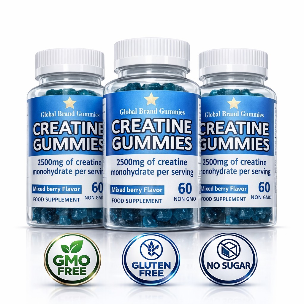 Creatine Gummies 3 Pack Lot 180 Ct 2500mg Muscle Growth Energy Gluten Free