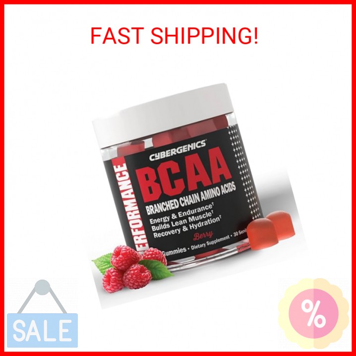 Cybergenics BCAA Gummies, Energy Chews with Electrolytes Branched Chain Amino Ac