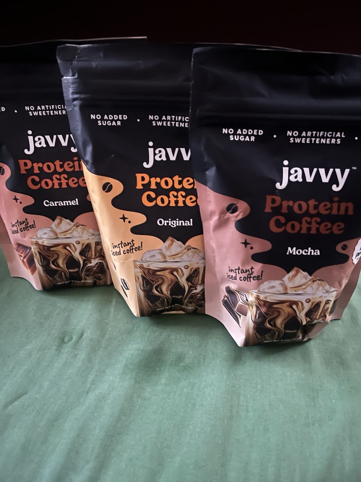 ✨(3) Variety Javvy Caramel, Orig & Mocha Protein & Instant Iced Coffees ☕️