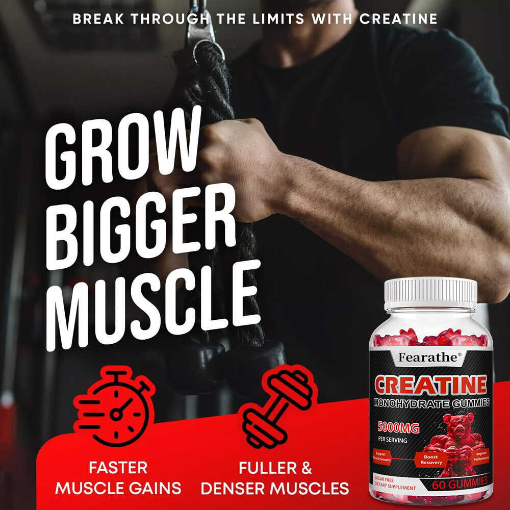 Creatine Monohydrate 5000 Mg Promotes Muscle Growth And Recovery 60Gummies