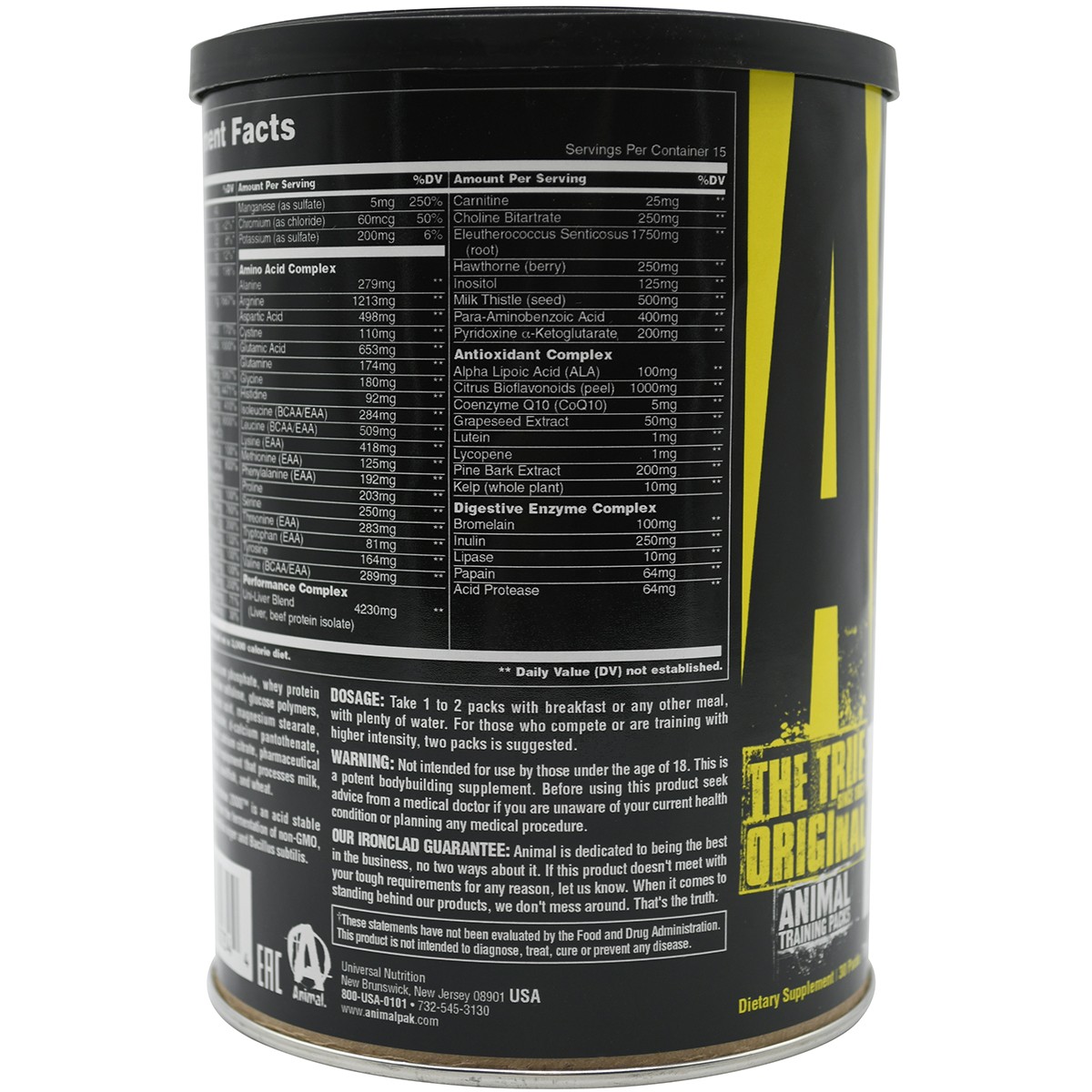 Universal Nutrition Animal Pak Dietary Supplement – 30 Packs