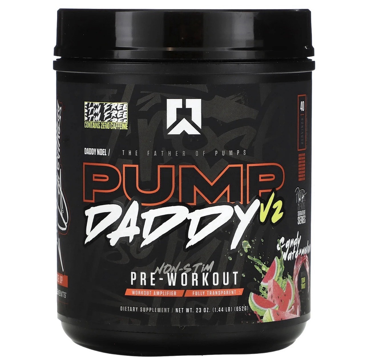 Pump Daddy V2, Non-Stim Pre-Workout, Candy Watermelon, 1.44 lb (652 g)