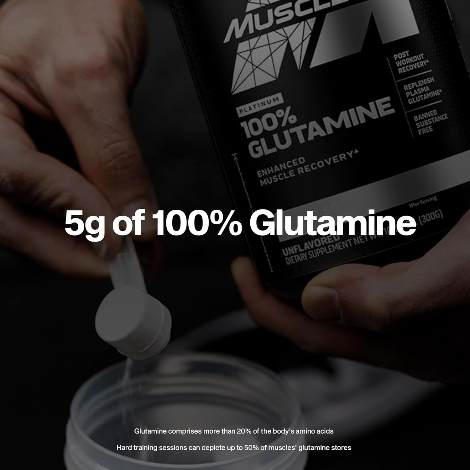 Glutamine Powder | 100% Pure L Glutamine Powder | Post Workout Recovery Drink…