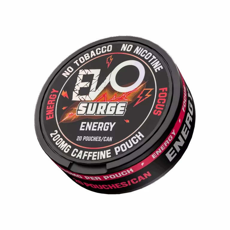 EVO Surge 200mg Caffeine Pouches – 5 Pack (20 Count/Can) – Energy