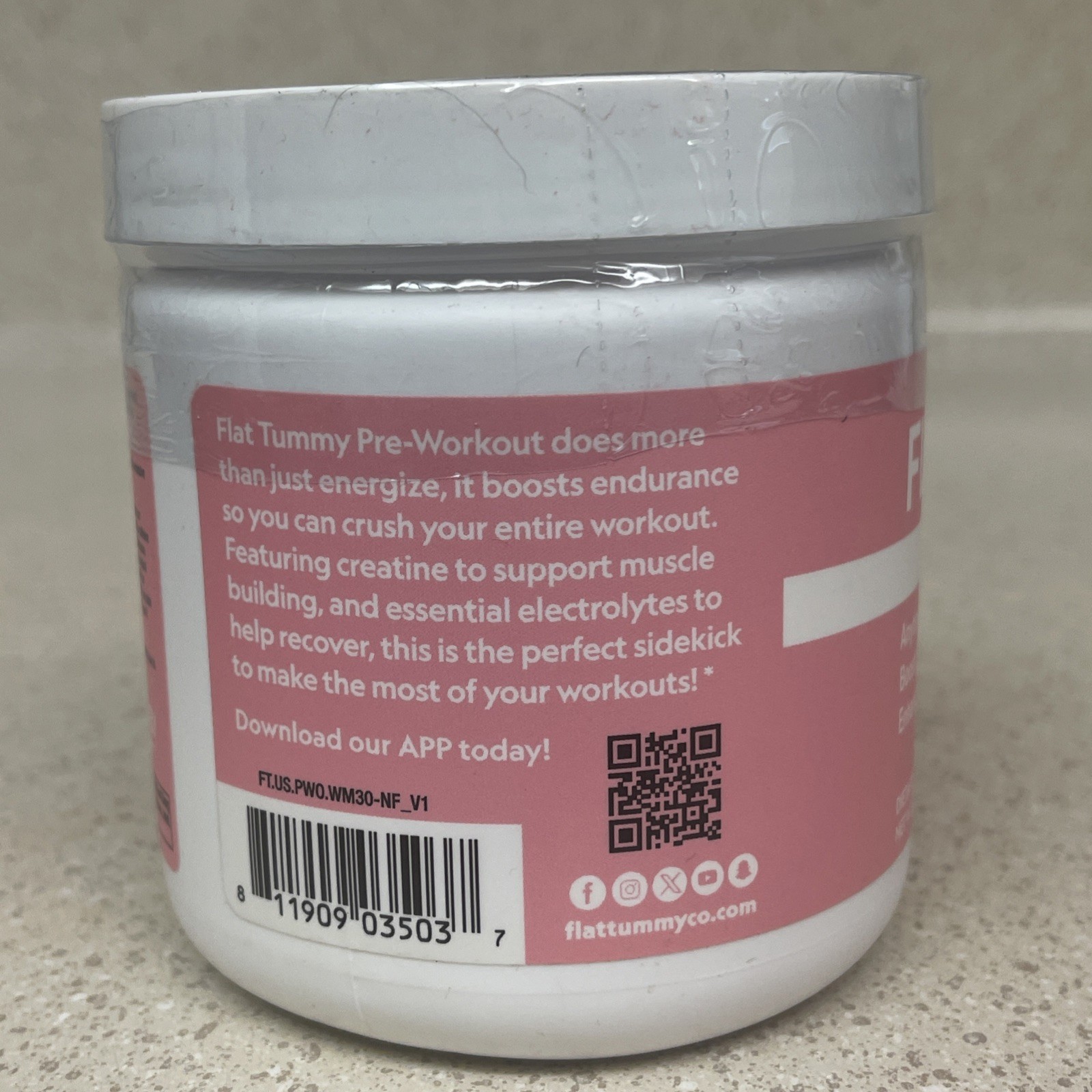 Flat Tummy Pre-Workout Powder for Women 240G , Watermelon Exp 12/26