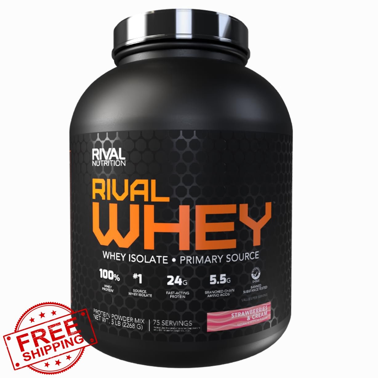 RIVAL NUTRITION Clean Gainer Protein 5LB Cookies Cream Mass Weight