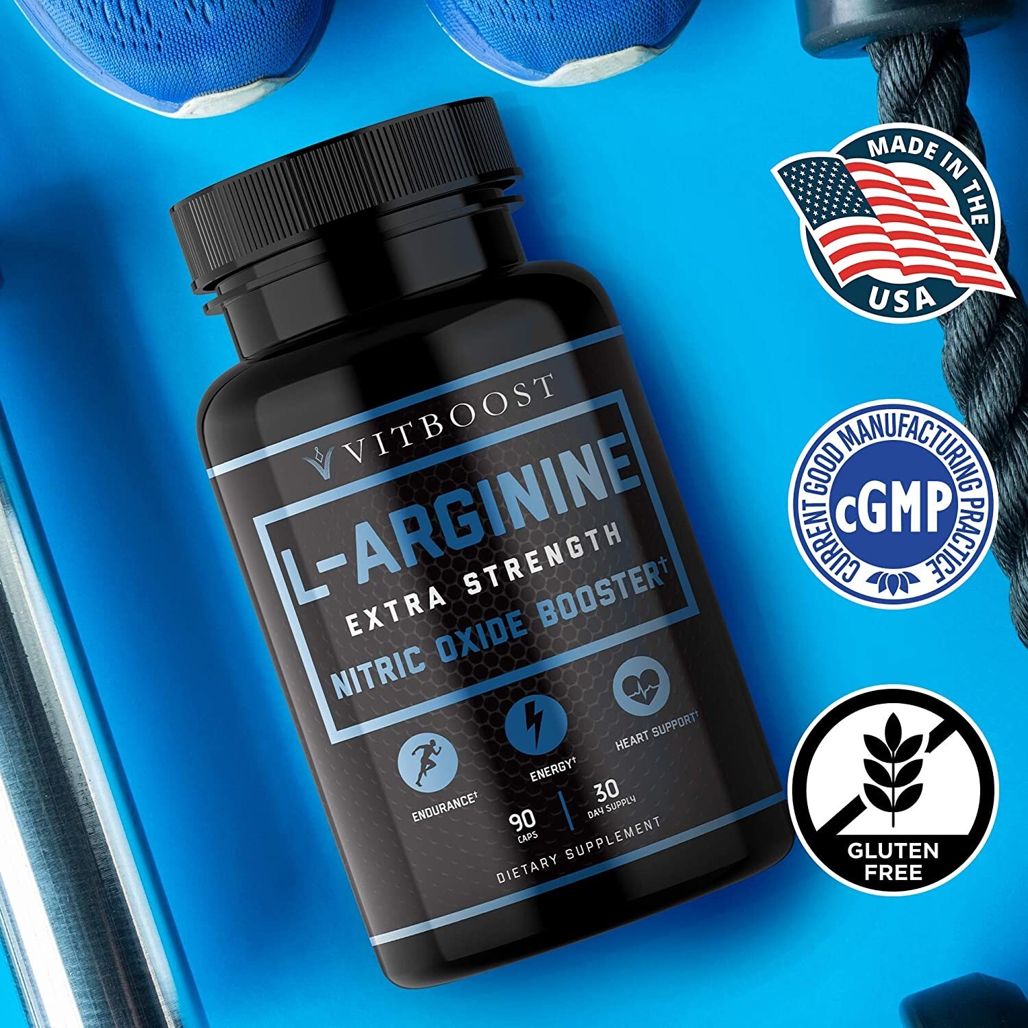 L Arginina 1500mg Suplementos para Resistencia, Músculo, Vascularidad y Energía