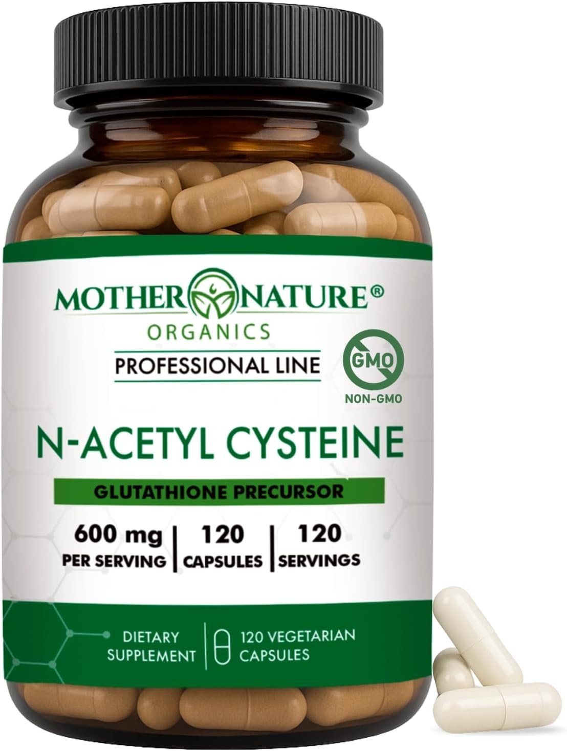 NAC 600mg, Glass Bottle, N-Acetyl Cysteine Antioxidant Glutathione Precursor,…