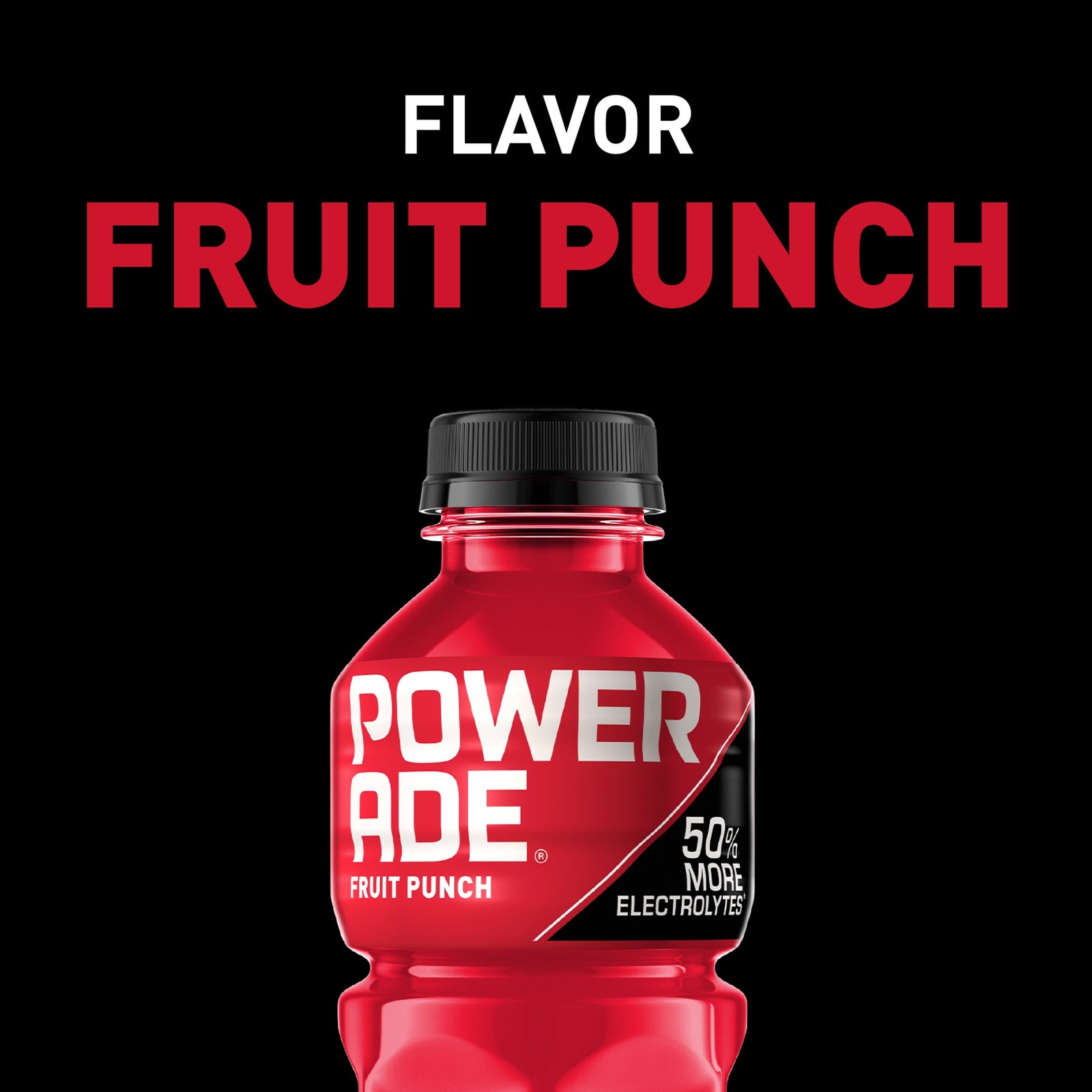 POWERADE 8 Count Fruit Punch Bottled Electrolyte Sports Drink, 20 fl oz
