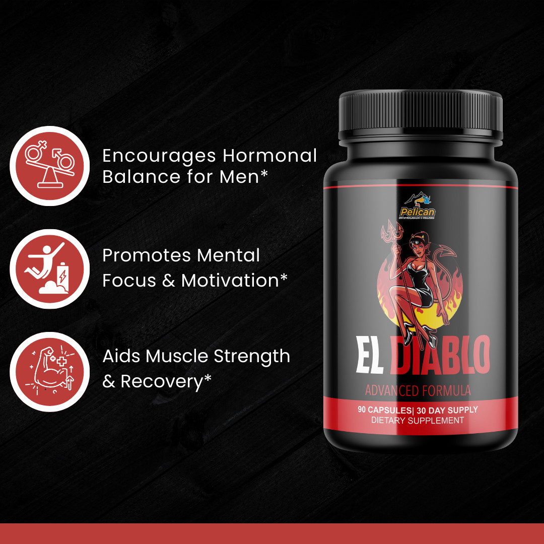 El Diablo- Bodybuilding & Men’s Health Support- 12 Bottles- 1080 Capsules