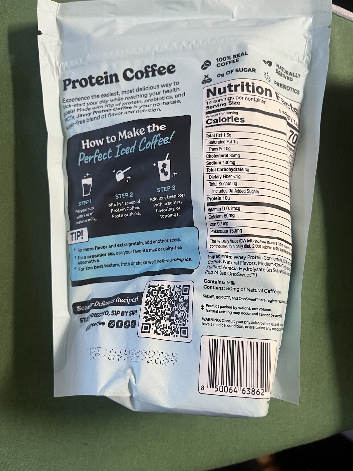 ✨(3) Variety Javvy MOCHA, ORIGINAL & Vanilla Protein & Instant Iced Coffees ☕️