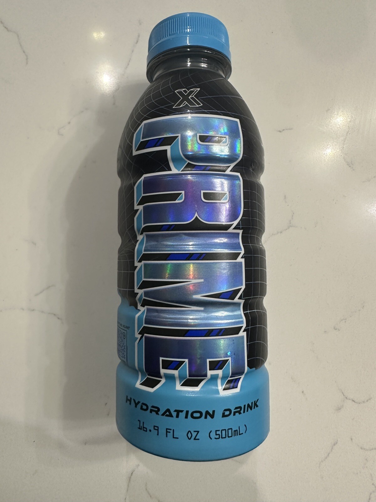 NEW PRIME X Treasure Hunt Hydration Drink 1 Full Holographic Blue Bottle