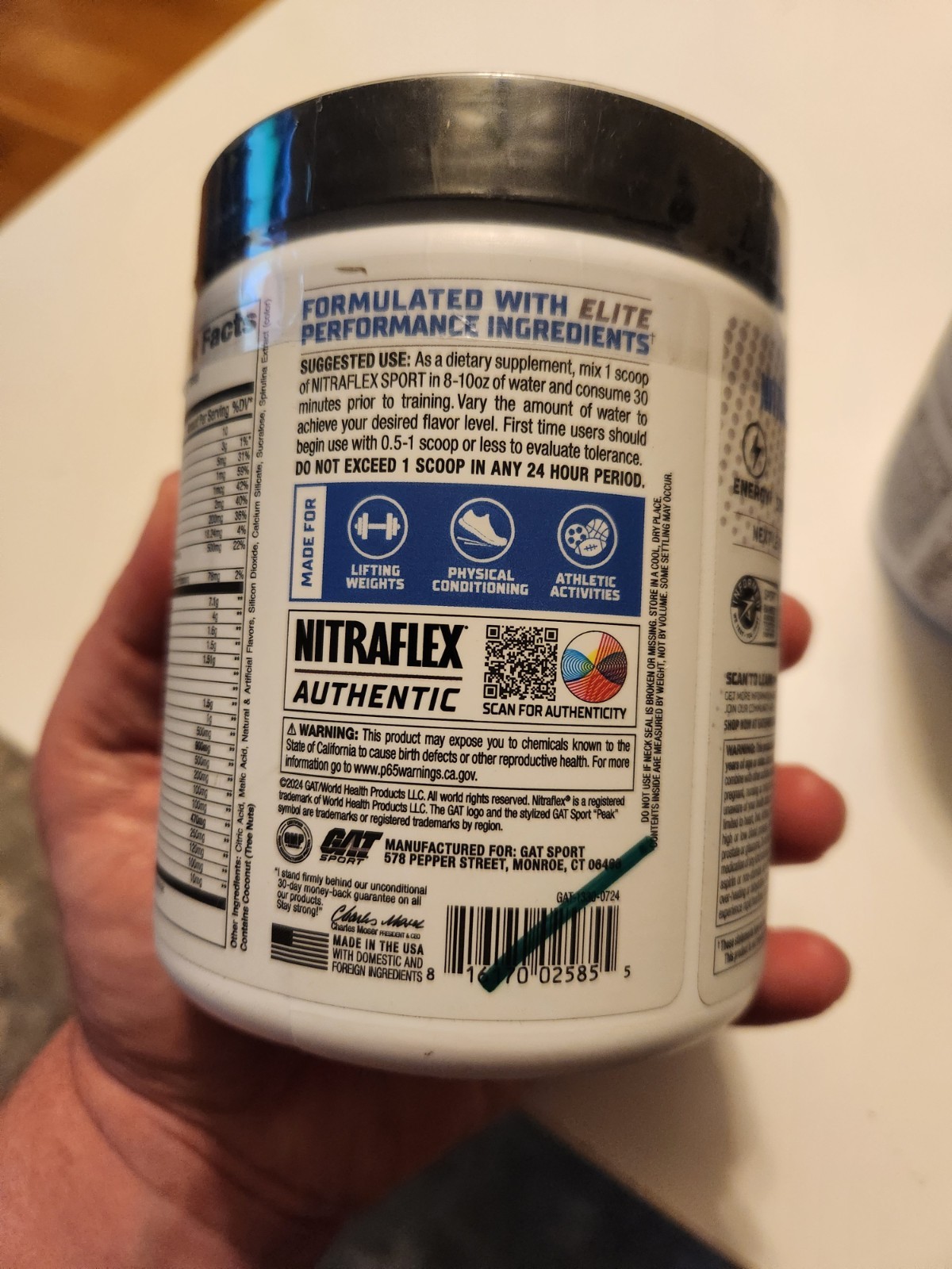 Nitraflex Sport Pre-Workout Powder 20 Servings Each Blue Raspberry Blast 2 Jars